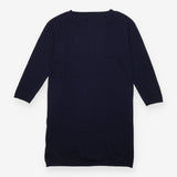 Jumper Dress Dark Navy Pure Wool Long Sleeve