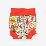 Red woodland print happy nappy