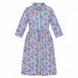 Floral Cotton Long Sleeve Shirt Dress