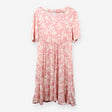 Pink Tea Dress Maternity Nursing Breastfeeding Sum