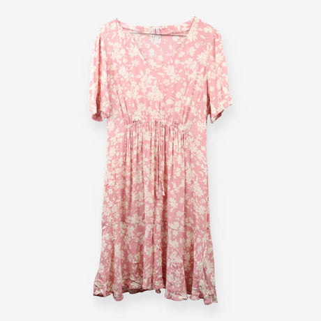 Pink Tea Dress Maternity Nursing Breastfeeding Sum