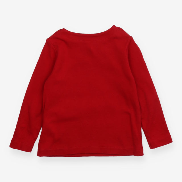 T-shirt long sleeve red Christmas themed