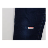Jeans Dark Blue Denim High Rise Skinny Stretch