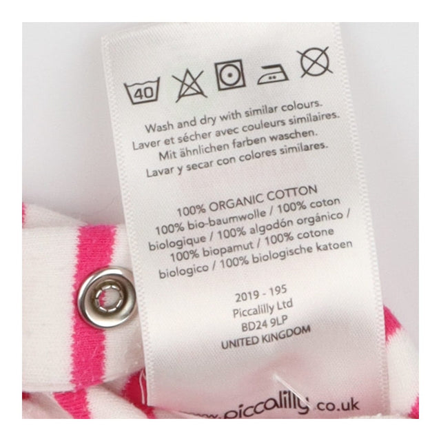 Pink stripe sleepsuit with sleeping leopard