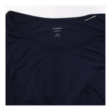 Navy Blue Viscose Stretch Scoop Neck Long Sleeve N