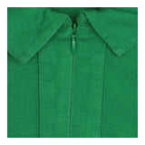 Jersey Top Bright Green Long Sleeve Gathered Shoul