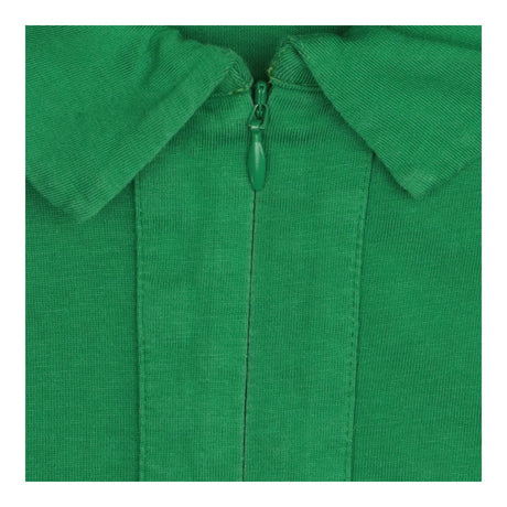 Jersey Top Bright Green Long Sleeve Gathered Shoul