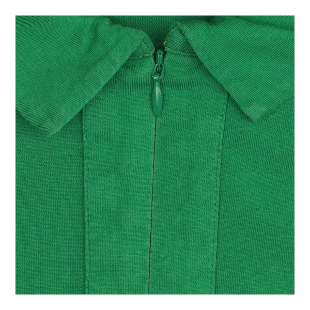 Jersey Top Bright Green Long Sleeve Gathered Shoul