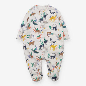 Sleepsuit White Animals