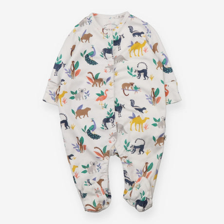 Sleepsuit White Animals
