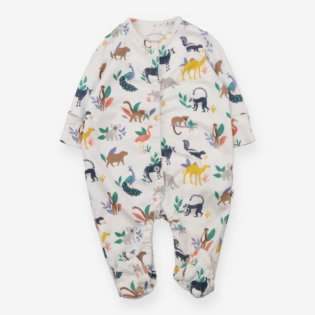 Sleepsuit White Animals