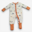 Sleepsuit cream orange edging farm