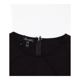 Dress Black Sleeveless Round Neck Stretch Ponte Sh