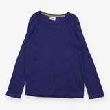 T-Shirt Long Sleeved Blue Detailed Neckline
