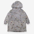 Grey fleece snuggle hoodie stars and rockets