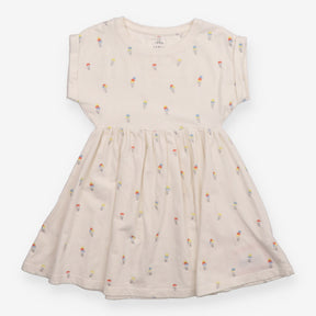 Jersey Dress Cream with Ice Cream Print