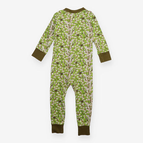 Sleepsuit green bees plants