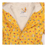 Coat Lining Yellow with Hedgehogs and Flowers