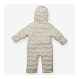 Footed Pramsuit Cream Grey Spots
