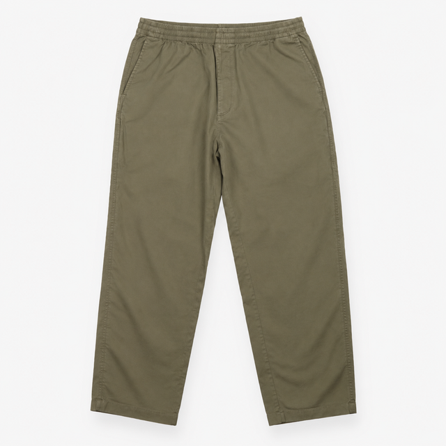 Olive Green Stretch Easy Ankle Trousers
