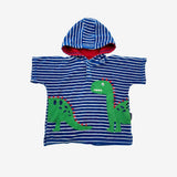 Blue Stripe Dino Coverup