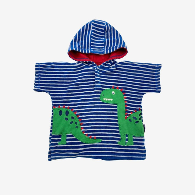 Blue Stripe Dino Coverup