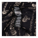 Maxi Skirt Black Cream Printed Long Length