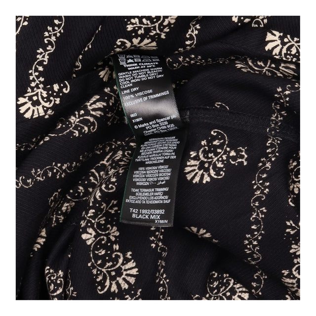 Maxi Skirt Black Cream Printed Long Length