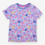 Tee SS Lilac stars rainbows