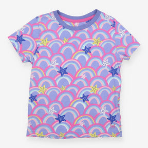 Tee SS Lilac stars rainbows
