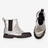 Silver Sparkly Ankle Boots