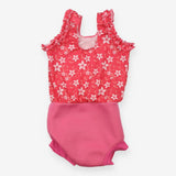 Pink floral happy nappy swimsuit