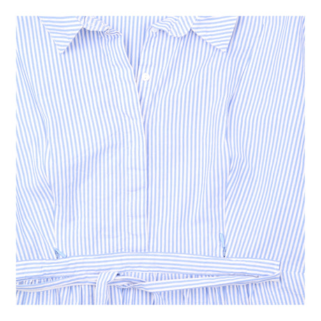 Maternity Shirt Blue White Pinstripe Tie Side Nurs