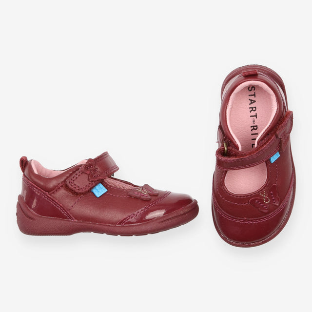Pink T Bar shoe butterfly