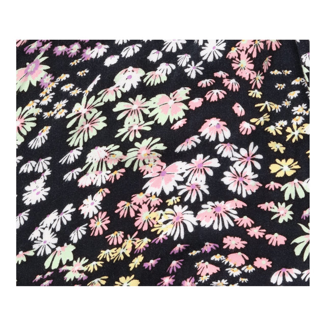 Hush Black Multicolour Floral Print Shirred Waist 