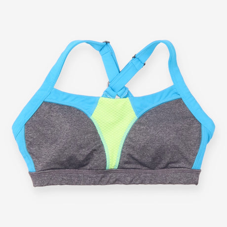 Sports Bra Polyester Blend Blue Grey