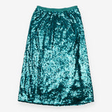 Emerald Green Sequin Midi Skirt