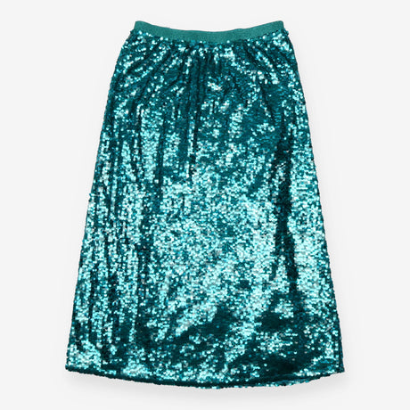 Emerald Green Sequin Midi Skirt