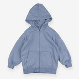 Hoodie grey blue zipped