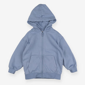 Hoodie grey blue zipped
