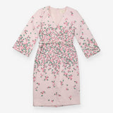 Midi Dress Blush Pink Floral Belted Petite