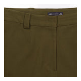 Dark Khaki Wide Leg Tailored Trousers SHORT