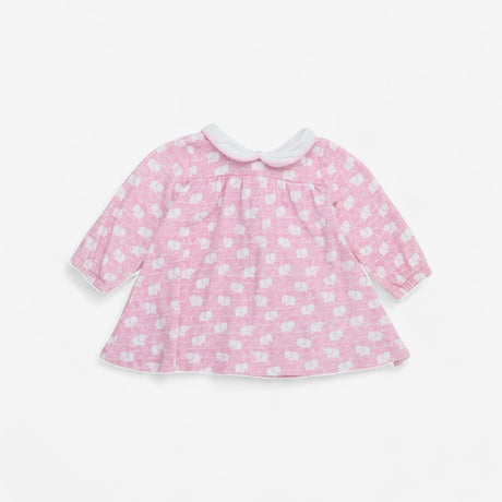 Pink Elephant Tunic Top with Peter Pan Collar