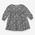 Dress Long Sleeve Blue Deer Print