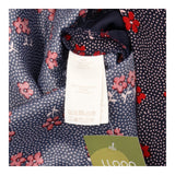 Jumpsuit Floral Polka Dot Short Sleeve Navy Belted