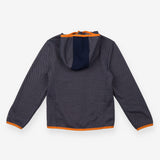 Zip Up Navy and Orange Hoodie