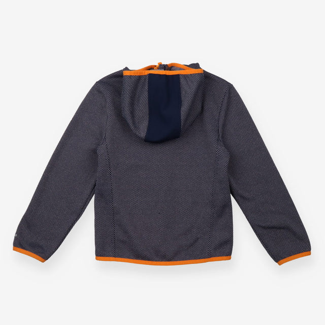 Zip Up Navy and Orange Hoodie