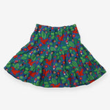 Skirt cord tiered blue squirrels leaves acorns