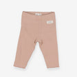 Dusky pink leggings with ruffle bottom