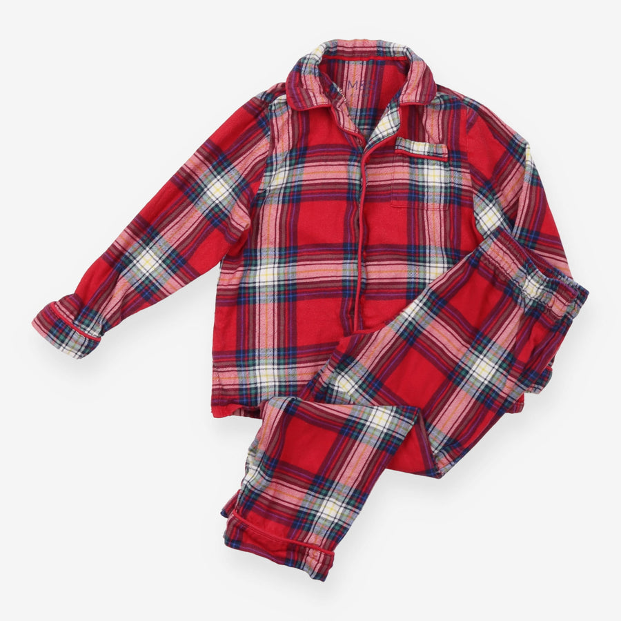 Red Tartan Pyjamas Red Buttons